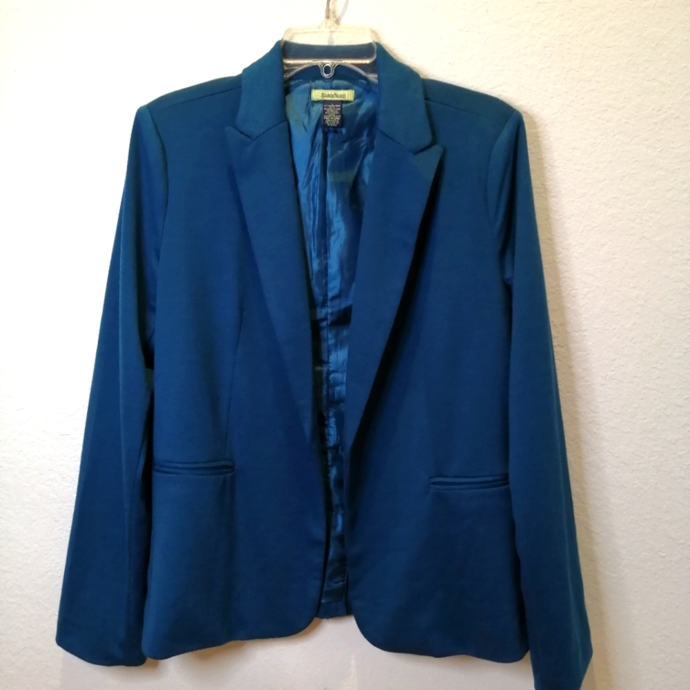 Free Hug Women's Open Front Jacket Teal - Size L